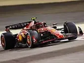 Ferrari SF-24 55 Carlos Sainz 3rd Place Formula One F1 ""Bahrain GP"" (2024) with Acrylic Display Case 1/18 Model Car by LookSmart