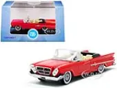 1961 Chrysler 300 Convertible Mardi Gras Red 1/87 (HO) Scale Diecast Model Car by Oxford Diecast
