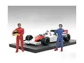 ""Racing Legends"" 80s Set of 2 Diecast Figures for 1/43 Scale Models by American Diorama