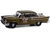 1957 Chevrolet 150 Sedan U.S. Army IC 1957 Staff Car Brown 1/18 Diecast Model Car by Highway 61