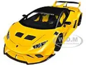 Lamborghini Huracan GT ""LB-Silhouette Works"" Yellow Metallic with Black Top 1/18 Model Car by Autoart