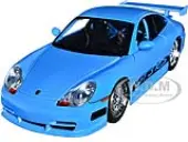 Porsche 911 GT3 RS Light Blue with Black Accents ""Fast &amp; Furious"" Movie 1/24 Diecast Model Car by Jada