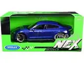 Porsche Taycan Turbo S Blue Metallic ""NEX Models"" 1/24 Diecast Model Car by Welly