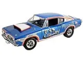 1968 Plymouth HEMI Barracuda Super Stock ""East Town - Arlen Vanke"" Blue with Graphics Limited Edition to 372 pieces Worldwide 1/18 Diecast Model Car