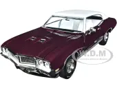 1970 Buick GS Stage 1 Burgundy Mist Metallic with White Top and Interior ""Muscle Car &amp; Corvette Nationals"" (MCACN) 1/18 Diecast Model Car by Auto
