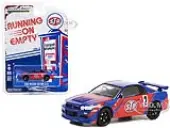 2002 Nissan Skyline GT-R (R34) 2 Blue with Red Graphics ""STP"" ""Running on Empty"" Series 15 1/64 Diecast Model Car by Greenlight
