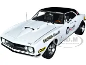 1967 Chevrolet Camaro SS Baldwin Motion Joel Rosen ""Motion Supercar Club"" White with Black Vinyl Top and Graphics 1/18 Diecast Model Car by Auto Worl