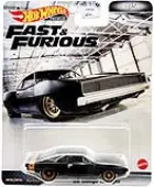 1968 Dodge Charger R/T Matt Black with Gold Tail Stripe ""Fast &amp; Furious"" Series Diecast Model Car by Hot Wheels
