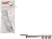 48ft 3-Axle Drop Deck Trailer with Chrome Wheels and Silver Top 1/87 (HO) Plastic Model by Promotex