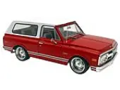 1970 GMC Jimmy Red Metallic with White Top ""Slammed Custom"" Limited Edition to 402 pieces Worldwide 1/18 Diecast Model Car by ACME