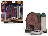 1970 Chevrolet Chevelle SS (Unrestored) with ""Barn Finds"" Resin Facade Diorama ""Lost Legend"" Series 1/64 Diecast Model Car by Johnny Lightning