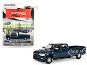 2023 Ram 2500 Bighorn Crew Cab 4x4 Pickup Truck Patriot Blue Metallic ""Showroom Floor"" Series 5 1/64 Diecast Model Car by Greenlight