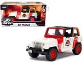 Jeep Wrangler 18 ""Jurassic Park"" Red and Beige ""Jurassic World"" 1/32 Diecast Model Car by Jada