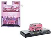 1960 Volkswagen Delivery Van ""Lowriders"" Pink Metallic with Flower Print Top and Side Stripes and White Interior Limited Edition to 4400 pieces World