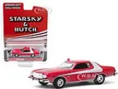 1976 Ford Gran Torino Red with White Stripe (Dirty Version) ""Starsky and Hutch"" (1975-1979) TV Series ""Hollywood Special Edition"" 1/64 Diecast Model