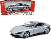 Ferrari Roma Gray Metallic ""Race  Play"" Series 1/24 Diecast Model Car by Bburago