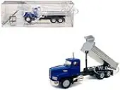 Mack Dump Truck Blue 1/87 (HO) Plastic Model Car by Promotex