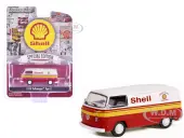 1979 Volkswagen Type 2 Panel Van White and Red with Yellow Stripes ""Shell Oil"" ""Shell Oil Special Edition"" Series 2 1/64 Diecast Model Car by Greenli