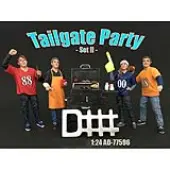 ""Tailgate Party"" Set II 4 piece Figurine Set for 1/24 Scale Models by American Diorama