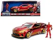 2016 Chevrolet Camaro with Iron Man Diecast Figure ""Marvel"" Series 1/24 Diecast Model Car by Jada