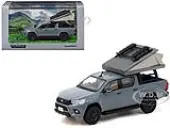 Toyota Hilux Pickup Truck RHD (Right Hand Drive) Gray with Camping Equipment ""Road64"" Series 1/64 Diecast Model Car by Tarmac Works