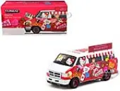 Dodge Van ""Hello Kitty Food Truck"" White and Red with Graphics ""Global64"" Series 1/64 Diecast Model by Tarmac Works