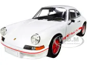 Porsche 911 Carrera RS 2.7 White with Red Stripes ""NEX Models"" 1/24 Diecast Model Car by Welly