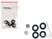 Rear Wheelset Planetary Chrome 1/87 (HO) Plastic Model by Promotex