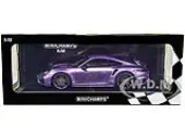 2021 Porsche 911 Turbo S with SportDesign Package 20 Viola Purple Metallic with Silver Stripes Limited Edition to 504 pieces Worldwide 1/18 Diecast M