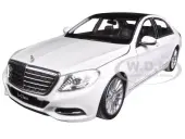 Mercedes Benz S Class with Sunroof White ""NEX Models"" 1/24 Diecast Model Car by Welly