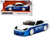 Porsche 911 GT3 RS (996) 845 White and Blue Metallic ""Toyo Tires"" ""Hyper-Spec"" Series 1/24 Diecast Model Car by Jada