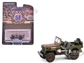 1942 Willys Jeep MB ""1st Canadian Tank Brigade Three Rivers Regiment England"" Green and Brown Camouflage ""Battalion 64"" Series 1/64 Diecast Model Car