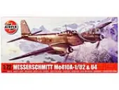 Level 2 Model Kit Messerschmitt Me410A-1/U2 &amp; U4 Fighter-Bomber Aircraft with 2 Scheme Options 1/72 Plastic Model Kit by Airfix