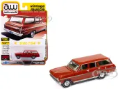 1963 Chevrolet II Nova 400 Wagon Riverside Red ""Vintage Muscle"" Series 1/64 Diecast Model Car by Auto World