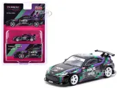 Toyota GR86 RHD (Right Hand Drive) ""HKS"" Black with Graphics ""Global64"" Series 1/64 Diecast Model by Tarmac Works