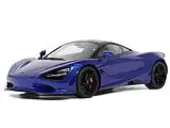 2023 McLaren 750S Coupe Blue Metallic with Black Top 1/18 Model Car by GT Spirit