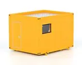 Ballast Trailer 10Ft Container Yellow ""WSI Premium Line"" 1/50 Diecast Model by WSI Models