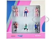 ""Race Day 2"" 6 piece Diecast Figure Set for 1/64 Scale Models by Tarmac Works &amp; American Diorama