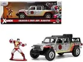 2020 Jeep Gladiator Pickup Truck Silver and Colossus Diecast Figurine ""X-Men"" Marvel ""Hollywood Rides"" Series 1/32 Diecast Model Car by Jada