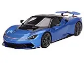 2019 Automobili Pininfarina Battista Iconica Blue Metallic with Black Top ""World Premiere"" 1/18 Model Car by Top Speed