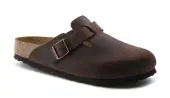 Birkenstock Boston Soft Footbed Oiled Leather Regular Fit Unisex - Sandals Birkenstock - Brown - 0159711-7 - Size: 7
