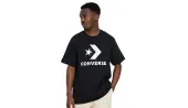 Converse Standard Fit Large Logo Star Chevron Tee Men - T-shirts Converse - Black - 10025458-A02-S - Size: S