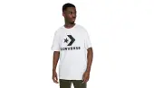 Converse Standard Fit Large Logo Star Chevron Tee Men - T-shirts Converse - White - 10025458-A03-S - Size: S
