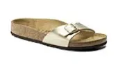 Birkenstock Madrid Birko-Flor Gold Narrow Fit Women - Sandals Birkenstock - Yellow - 1016107-7 - Size: 7
