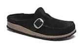 Birkenstock Buckley Suede Leather Narrow Fit Women - Sandals Birkenstock - Black - 1017826-7 - Size: 7