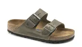 Birkenstock Arizona FL WB Faded Khaki Regular Fit Unisex - Sandals Birkenstock - Brown - 1019313-7 - Size: 7