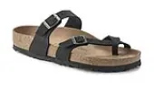 Birkenstock Mayari Vegan Birko-Flor Nubuck Regular Fit Women - Sandals Birkenstock - Black - 1021176-5.5 - Size: 5.5