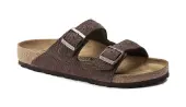 Birkenstock Arizona Nubuck Leather Narrow Fit Men - Sandals Birkenstock - Brown - 1022555-8 - Size: 8