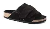 Birkenstock Kyoto Shearling Suede Leather Regular Fit Women - Sandals Birkenstock - Black - 1023177-7 - Size: 7