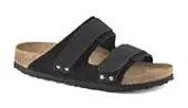 Birkenstock Uji Nubuck Leather Regular Fit Women - Sandals Birkenstock - Black - 1024810-7 - Size: 7